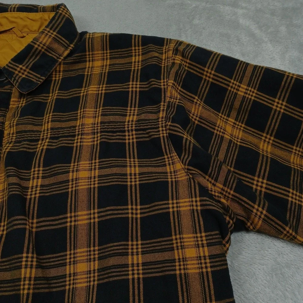 North Face Shacket Mens XL Black Plaid Reversible‎ Snap Lightweight Pockets